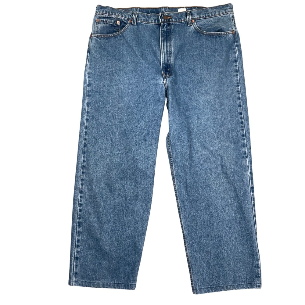Levi's 555 Jeans Mens 42x32 Blue Straight Leg Relaxed Fit Baggy 90s VTG USA